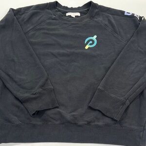 Peloton x Spiritual Gangster Washed Black Crewneck with Logo, size XL